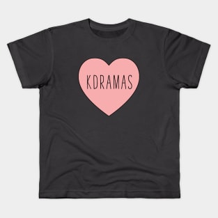 I Love KDramas Heart Kids T-Shirt